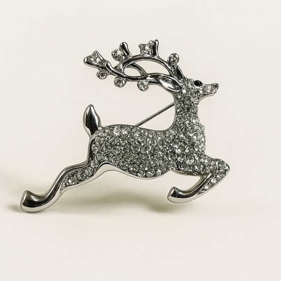 Anthropologie Jewelry - Silver Reindeer Brooch
